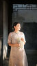 浮云堂.風(fēng)」曉霧.中式禪意印花改良旗袍連衣裙女2025春夏夏款寬松茶服 曉灰 M 曬單實(shí)拍圖