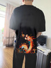 天龍致尊（Denon supreme）短袖刺繡t恤男女夏季國潮中國龍寬松大碼純棉中國風(fēng)情侶裝T恤衫 T602黑色 XL （建議136-155斤） 曬單實(shí)拍圖