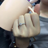 喜鉆鉑金鉆石戒指女結婚鉆戒輕奢6爪鉆石戒指可定制裸鉆38女神禮物 鉑金共60分IJ色(50+10) 曬單實(shí)拍圖
