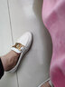 托德斯（TOD'S ）女士牛皮KATE飾扣單鞋樂(lè )福鞋皮鞋七夕禮物女 XXW79A0DD00MID B001 白色 36 曬單實(shí)拍圖