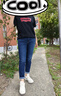Levi's李維斯女士美式復(fù)古煙管褲休閑通勤簡(jiǎn)約隨搭藍(lán)色牛仔長(zhǎng)褲 中藍(lán)色 27 (27) 曬單實(shí)拍圖