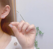 中國黃金（CHINA GOLD）S925銀銀杏葉耳釘女款ins風(fēng)白貝母耳環(huán)耳飾品情人節生日禮物送女 銀杏葉耳釘 曬單實(shí)拍圖