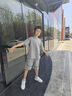 童偎（TONGWEI）童裝男童套裝新款兒童夏裝休閑兩件套短袖短褲學(xué)生男孩中大童衣服 灰色 160碼 建議身高150cm左右 曬單實(shí)拍圖