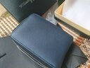 WILLIAMPOLOPOLO卡包男士真皮拉鏈卡片包多卡位卡套迷駕駛證套銀行卡夾 藍色十字紋 曬單實(shí)拍圖