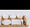 默然諾爾月子餐具陶瓷月子會所餐具 產(chǎn)婦醫(yī)院一人份湯盅 帶蓋衛(wèi)生月子碗 白Z套裝-配木托盤  5件套 曬單實拍圖