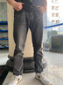 增致牛仔（ZENGZHI）男裝新品九分褲中腰小腳彈力時(shí)尚韓版顯瘦牛仔褲 1Q2061黑灰色 31 曬單實(shí)拍圖