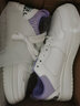 九寸陽(yáng)光板鞋男休閑小白鞋男鞋休閑男鞋皮鞋男青少年學(xué)生板鞋防臭運動(dòng)鞋 小白潮鞋白紫色 41 曬單實(shí)拍圖