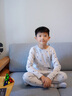 巴拉巴拉兒童秋衣秋褲套裝棉男童保暖內衣秋冬加厚中大童打底內搭睡衣童裝 灰藍色調00328 140cm 曬單實(shí)拍圖