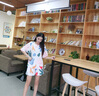 澳琪蘭睡衣女夏季薄款純棉寬松大碼夏天女裝短袖短褲胖MM家居服兩件套裝 HA301 L 曬單實(shí)拍圖