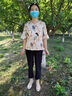 羅蒙（ROMON）2025新款中年媽媽夏裝套裝T恤小衫洋氣衣服女中老年人短袖兩件套 黃色上衣 XL (建議90-110斤) 曬單實拍圖