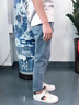 JASONWOOD官方正品高端品牌男士牛仔褲春秋季彈力修身小腳休閑直筒長(cháng)褲子男 1629淺藍色 XXS 31【腰圍2尺4】 曬單實(shí)拍圖