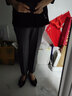 璐絲百麗2024新款黑色西裝褲女九分褲高端氣質(zhì)時(shí)尚洋氣女褲直筒垂感煙管褲 灰色【薄款】 L 曬單實(shí)拍圖