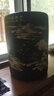 茗泥堂 宜興紫砂茶葉罐大號(hào)普洱茶罐儲(chǔ)存茶缸七子餅密封茶餅罐儲(chǔ)物罐子 28餅裝 直筒泥繪黑色款 28L 曬單實(shí)拍圖