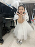 小咔衣濃女童公主裙蓬蓬紗婚紗兒童生日晚禮服白紗裙小花童鋼琴演出服夏季 白色短款804B3 140 曬單實(shí)拍圖