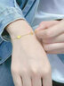 中國黃金（CHINA GOLD）黃金手鏈女四葉草手鏈5G足金轉(zhuǎn)運(yùn)珠手飾七夕情人節(jié)送女朋友禮物 【京速達(dá)】足金手鏈 約1.7-1.8g 曬單實(shí)拍圖