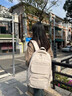 輕騎者書包女高中生初中大學(xué)生百搭雙肩包2025新款大容量高顏值背包男 米白色 曬單實(shí)拍圖