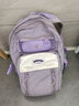 瑞潮 書(shū)包女初中生中學(xué)生背包夏高中生小學(xué)生韓版少女可愛(ài)大容量雙肩包 紫色【掛件+4個(gè)徽章】 曬單實(shí)拍圖