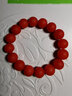 彩荷云南保山紅色手串柿子紅手串男女款石英巖處理 11mm手串 曬單實(shí)拍圖