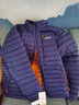 Rab 男士700蓬運(yùn)動羽絨Microlight防潑水防撕輕量羽絨服403g QDB-16 藏藍(lán)/橙-DIM L 曬單實(shí)拍圖