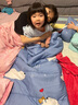 迷躒客純棉小學(xué)生午休學(xué)校睡袋兒童午睡被春秋薄款冬季加厚宿舍防踢被 藍(lán)色大白熊冬款（內(nèi)外純棉） 曬單實(shí)拍圖