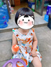拉比童裝女童背心連衣裙新款寶寶公主裙洋氣小女孩休閑裙子 淺杏 110 cm 曬單實(shí)拍圖
