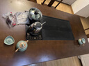 新中式大板茶桌椅組合辦公室實(shí)木茶桌茶臺原木功夫泡茶幾套裝一體 1.6米大板茶桌 [石盤(pán)款]+4月牙椅 曬單實(shí)拍圖