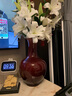 趙氏恒璽（ZONLOLV） 景德鎮(zhèn)瓷器陶瓷大號(hào)郎紅插花瓶復(fù)古擺件新中式客廳瓷瓶家居裝飾 大號(hào)郎紅賞瓶+旋轉(zhuǎn)底座 曬單實(shí)拍圖