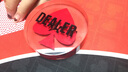 游戲大陸（gameland）莊碼DEALER德州撲克全押ALL IN籌碼壓牌片莊家位莊牌莊片 大號80*20mm黑色水晶莊碼 曬單實(shí)拍圖