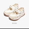基諾浦（ginoble）涼鞋25夏季18個(gè)月-5歲兒童透氣學(xué)步鞋沙灘鞋GW1742棉白/棕色 曬單實(shí)拍圖