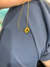 法蔻（farcoko）品牌黃金雙環(huán)項鏈女士足金環(huán)環(huán)相扣圓環(huán)送女友老婆情人節禮物 黃金環(huán)環(huán)相扣項鏈【免費刻字】 曬單實(shí)拍圖
