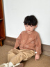 幼歌（YOUGE）嬰幼兒簡(jiǎn)約卡通柔軟輕柔純色羊絨感開(kāi)衫舒適軟糯毛衣潮 卡其 90 cm 曬單實(shí)拍圖
