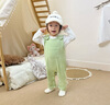 七樂(lè )豆嬰兒純棉春秋款連體褲小月齡男女寶寶背帶褲兒童褲子外出長(cháng)褲春裝 奶綠 80 cm 曬單實(shí)拍圖