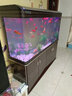 松寶魚(yú)缸水族箱客廳家用落地玻璃大中小型金魚(yú)缸懶人生態(tài)免換水帶柜子 150CM魚(yú)缸(含顯示屏)+造景+木柜 曬單實(shí)拍圖