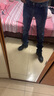 ARMANI/阿瑪尼 EA 男士鷹標修身彈力長(cháng)褲牛仔褲 8N1J06 1G19Z 深藍色 942 31 曬單實(shí)拍圖