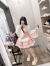 閃動(dòng)少女（SHANDONGSHAONV）洛麗塔裙子可愛(ài)蘿莉塔lolita原創(chuàng  )設計夏日萌喵洋裝和風(fēng)女仆改良連 粉色【四件套+飛機盒】 M 曬單實(shí)拍圖