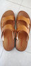 紅蜻蜓涼鞋男夏季防滑韓版沙灘鞋日常涼拖鞋露趾平底 棕色20136 39 曬單實(shí)拍圖