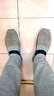 克卜勒 新款手工松緊帶編織鞋女格子拼色套腳一腳蹬氣質(zhì)女神媽媽輕便舒適散步運動(dòng)休閑鞋 灰色 40 曬單實(shí)拍圖