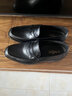 金利來(lái)（Goldlion）男鞋 方頭男士商務(wù)正裝皮鞋 一腳蹬透氣樂(lè )福鞋 軟皮軟底休閑鞋 黑色 41 曬單實(shí)拍圖
