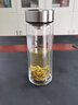 希諾（HEENOOR）新品雙層隔熱玻璃保溫杯男女士黑鉆杯蓋高檔透明杯子加厚定制茶杯 XN-6593【320ml】 曬單實(shí)拍圖