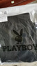 花花公子（PLAYBOY）短褲男夏季休閑外穿寬松沙灘褲薄款男士潮流五分中褲子 黑色 34  曬單實拍圖