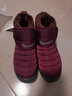 回力棉鞋女冬季加絨保暖鞋女士軟底防滑棉靴中老年人媽媽鞋短靴雪地靴 紫紅色 37 曬單實(shí)拍圖
