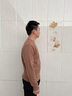 羅蒙（ROMON）輕奢春秋冬純色圓領(lǐng)毛衣男士修身百搭內(nèi)搭針織衫韓版套頭打底衫線 咖啡 M 90-105斤 曬單實(shí)拍圖