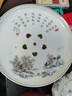 恒古（Heregur）功夫茶具茶道配件6英寸圓形茶盤(pán)茶船茶海茶池儲蓄水式雙層茶臺青花陶瓷易收納茶盤(pán) 6英寸-雪景-直身型 曬單實(shí)拍圖