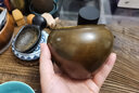 一紀（KAZUNORI）復古銅茶洗缸家用大號茶盆建水盂筆洗杯洗兩用功夫茶具配件茶渣缸 復古茶洗-平安缸 曬單實拍圖