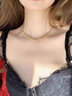 歐顏（OYshipin）黃金蹦迪記憶項鏈女999足金爆閃碎金子時尚鎖骨鏈生日禮物送女友 黃金蹦迪套鏈金重約8.30克 曬單實拍圖