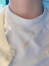 中國黃金（CHINA GOLD）黃金莫比烏斯項鏈女足金環(huán)環(huán)相扣首飾七夕情人節(jié)生日禮物送女友 足金項鏈 約3g【情人節(jié)禮盒】 曬單實拍圖