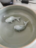 汝窯茶具配件雙魚戲水孺子牛美到家茶寵茶盤擺件工藝茶玩可養(yǎng)開片 雙魚戲水 曬單實拍圖