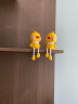 蔓森鑫 创意可爱精致吊脚娃娃家居玄关客厅摆件儿童卧室办公桌面装饰品 小黄鸭一对 实拍图
