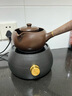 塔馳密司（touchmiss）高端普洱煮茶器圍爐煮茶壺陶瓷電熱電陶爐煮茶燒茶爐白茶側把壺 沁香側把深咖大號壺+黑電陶爐 曬單實(shí)拍圖