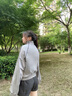 lagogo運(yùn)動(dòng)休閑通勤短外套女拉谷谷春秋新款時(shí)髦設(shè)計(jì)感抽繩上衣 灰色(R2) M 曬單實(shí)拍圖